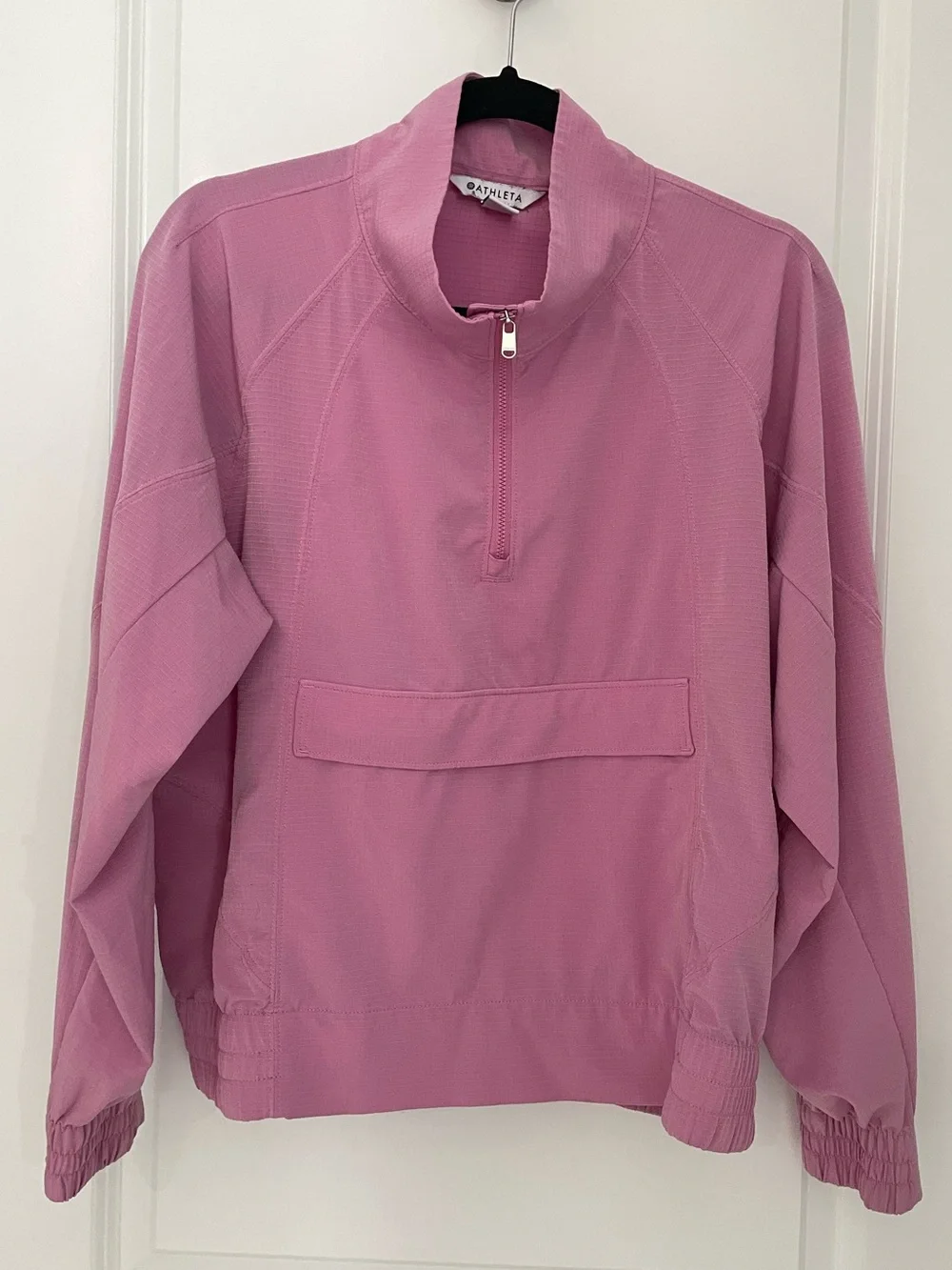 Athleta Boundless Popover Jacket Size M casual athleisure Maritima Pink. L14